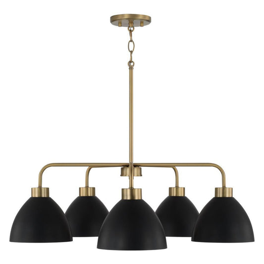 Capital Ross Chandelier Aged Brass and Black