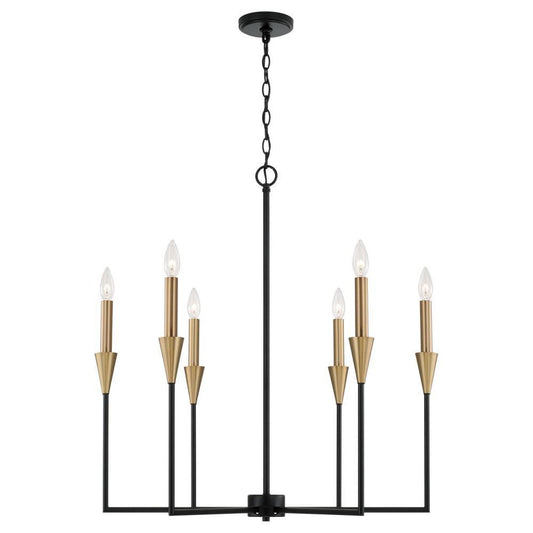 Capital Avant Chandelier Aged Brass and Black