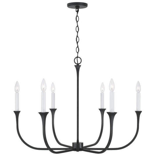 Capital Decklan Chandelier Black Iron