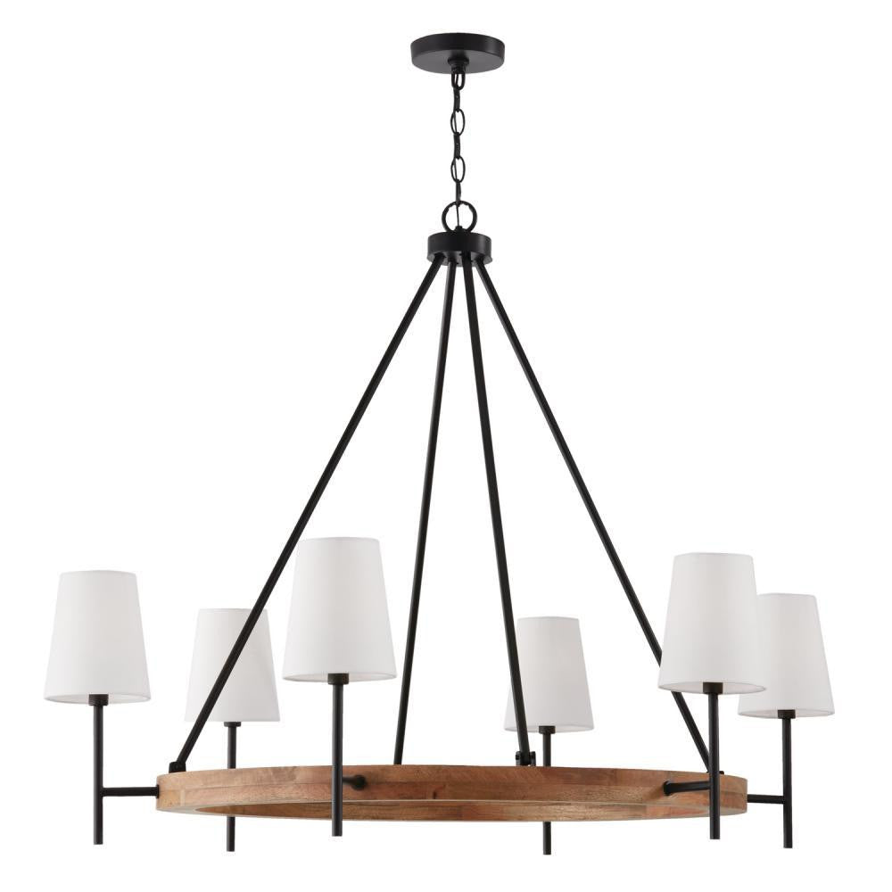 Capital Jonah Chandelier Light Wood and Matte Black