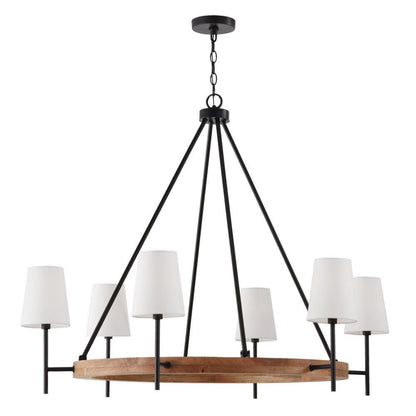 Capital Jonah Chandelier Light Wood and Matte Black