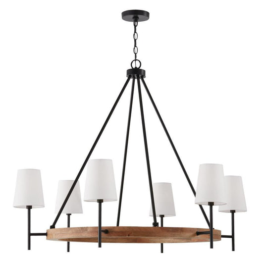 Capital Jonah Chandelier Light Wood and Matte Black