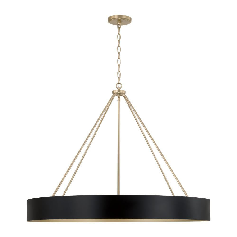 Capital Weller Chandelier Matte Brass and Black