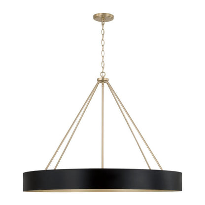 Capital Weller Chandelier Matte Brass and Black