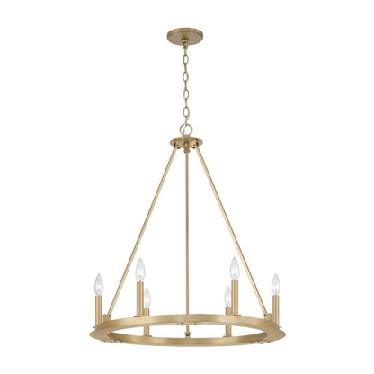 Pearson 6-Light Chandelier - Aged Brass