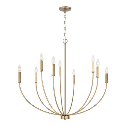 Capital 8-Light Chandelier in Aged Brass