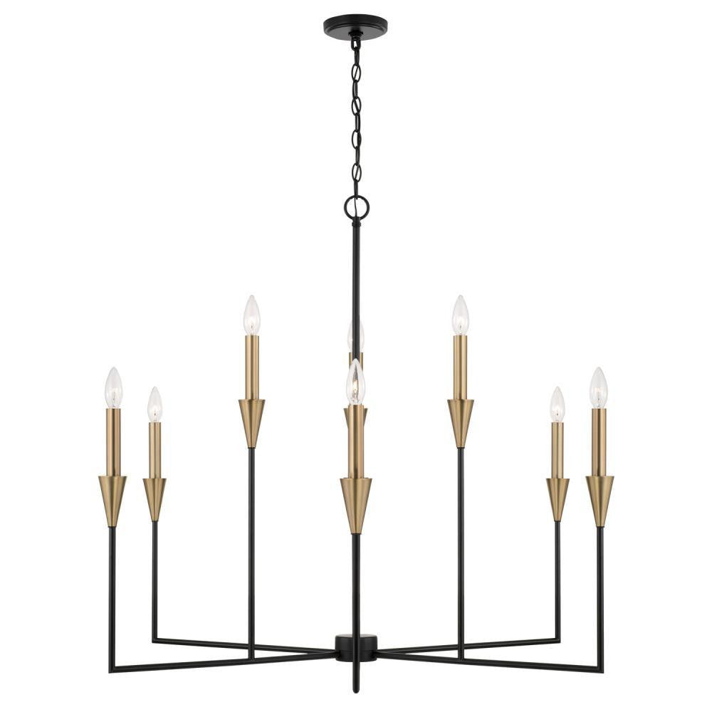 Capital Avant Chandelier Aged Brass and Black