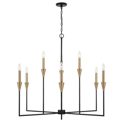 Capital Avant Chandelier Aged Brass and Black