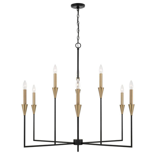 Capital Avant Chandelier Aged Brass and Black