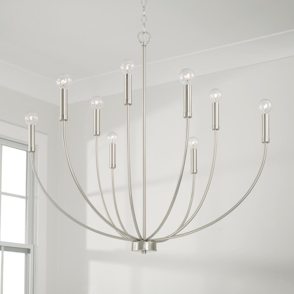 Capital 8-Light Chandelier in Brushed Nickel