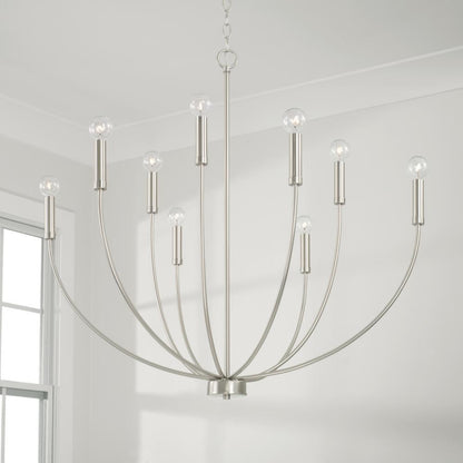 Capital 8-Light Chandelier in Brushed Nickel