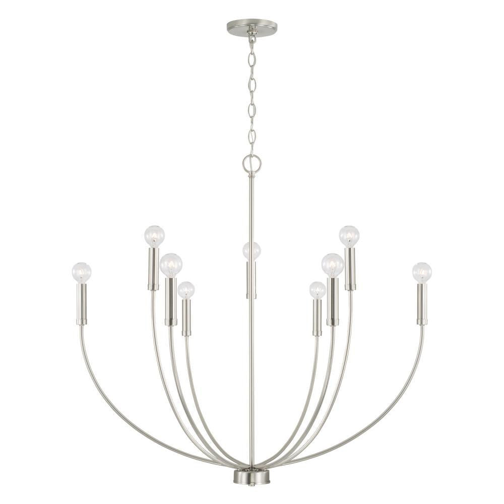 Capital 8-Light Chandelier in Brushed Nickel