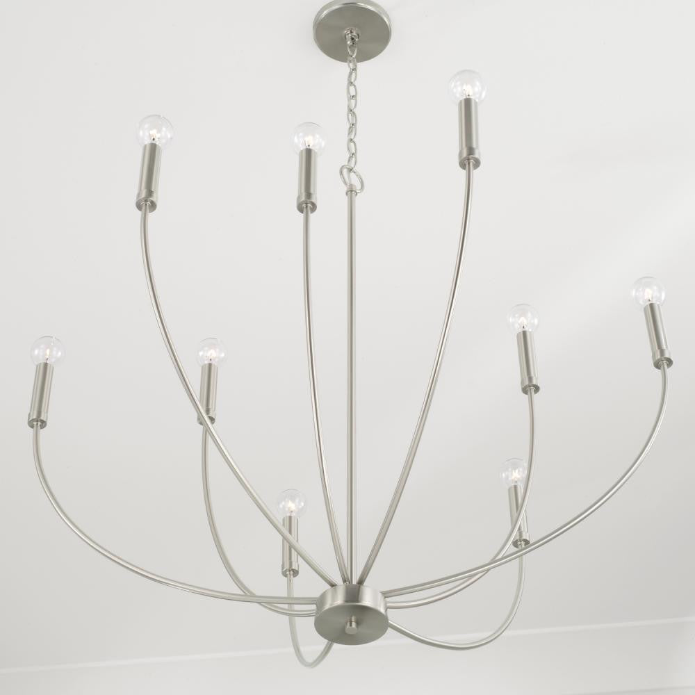 Capital 8-Light Chandelier in Brushed Nickel