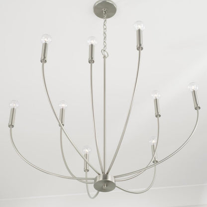 Capital 8-Light Chandelier in Brushed Nickel