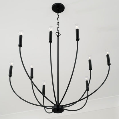 Capital 8-Light Chandelier in Matte Black