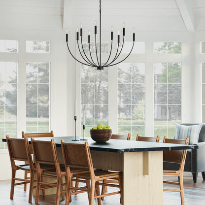 Capital 8-Light Chandelier in Matte Black