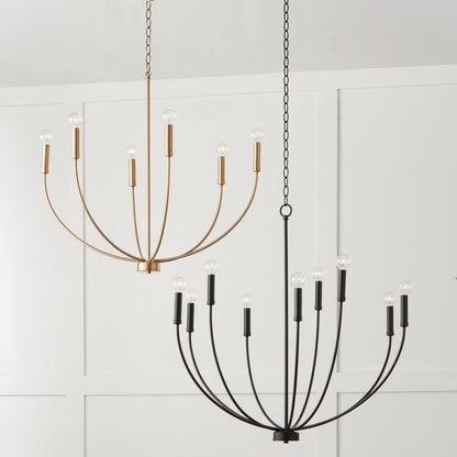Capital 8-Light Chandelier in Matte Black