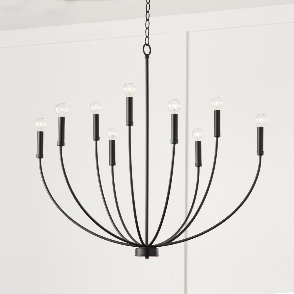Capital 8-Light Chandelier in Matte Black
