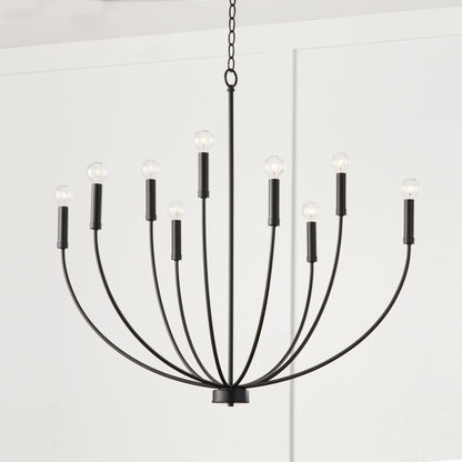 Capital 8-Light Chandelier in Matte Black