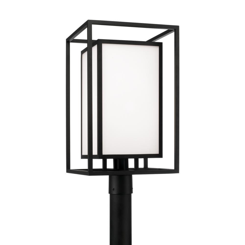 Capital Aiden Outdoor Post Lantern Black