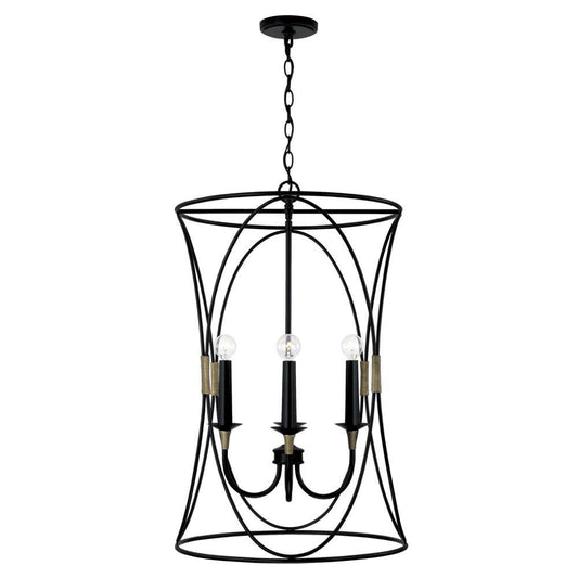 Capital Amara Foyer Matte Black with Brass