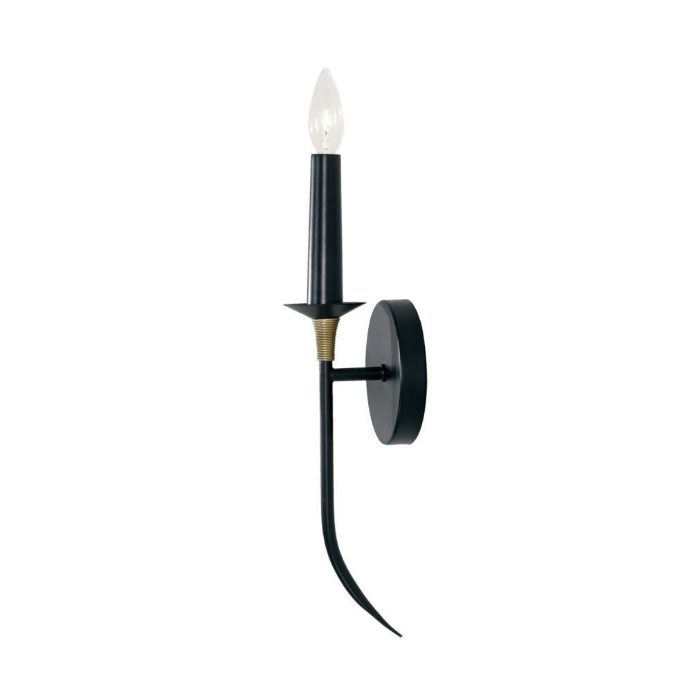 Capital Amara Sconce Matte Black with Brass