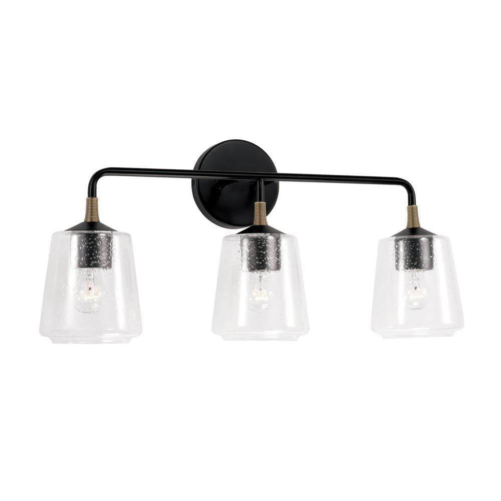 Capital Amara Vanity Light Matte Black with Brass