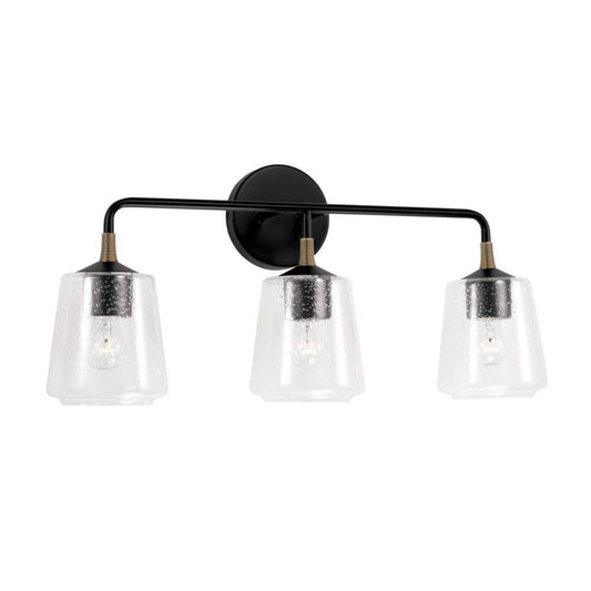 Capital Amara Vanity Light Matte Black with Brass