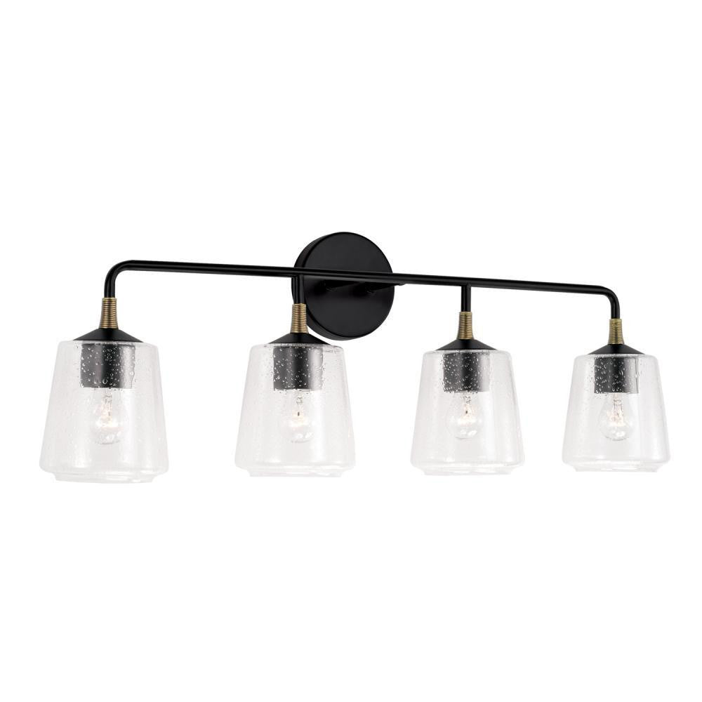Capital Amara Vanity Light Matte Black with Brass