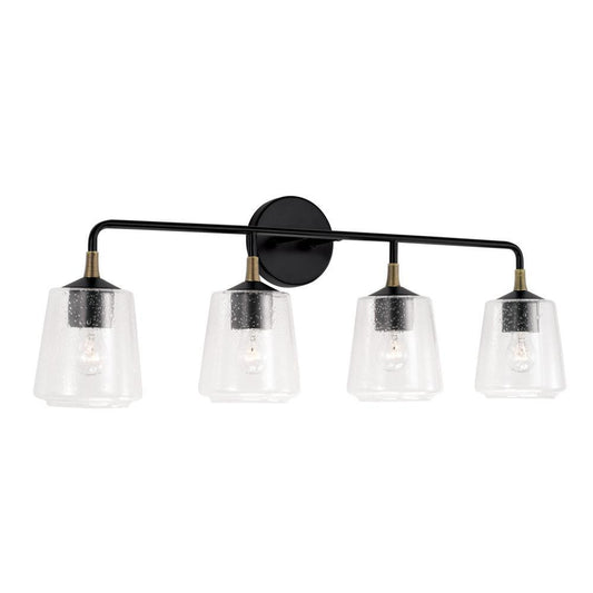 Capital Amara Vanity Light Matte Black with Brass