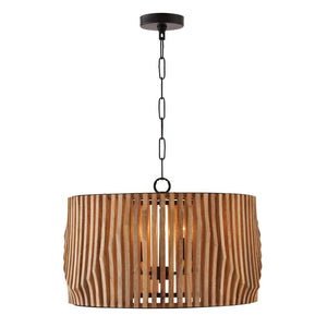 Capital Archer Pendant Light Wood and Matte Black