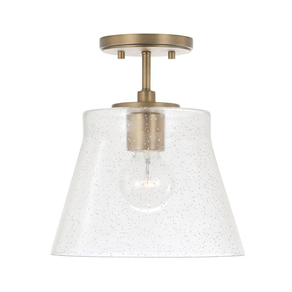 Capital Baker Small Pendant - Aged Brass