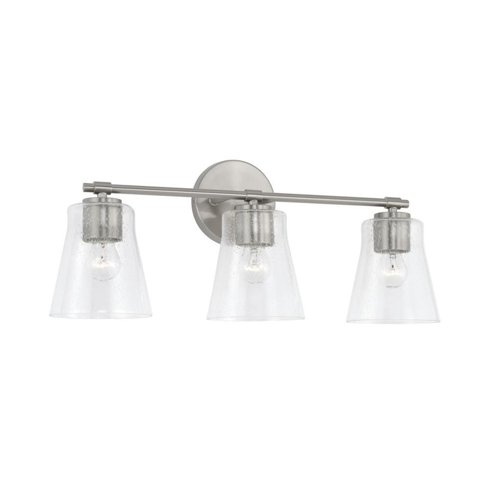 Baker 3-Light Vanity - Aged Brass