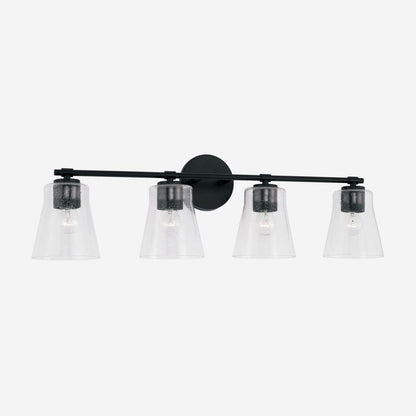 Capital Baker Vanity Light, Matte Black, 31.75"W