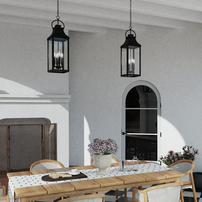 Capital Bradford Outdoor Hanging Lantern, Black, 9"W