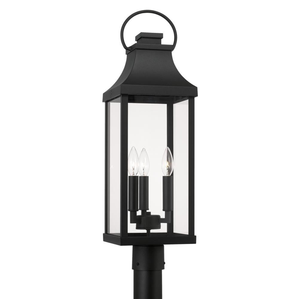 Capital Bradford Outdoor Post Lantern Black