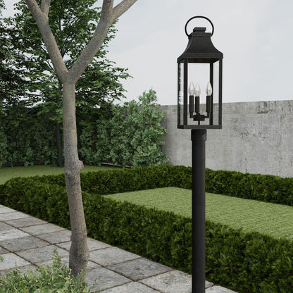 Capital Bradford Outdoor Post Lantern, Black, 8"W