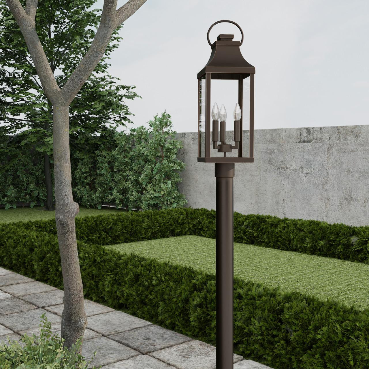 Capital Bradford Outdoor Post Lantern, Oiled Bronze, 8"W