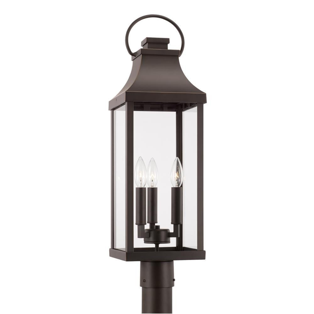 Capital Bradford Outdoor Post Lantern Oiled Bronze