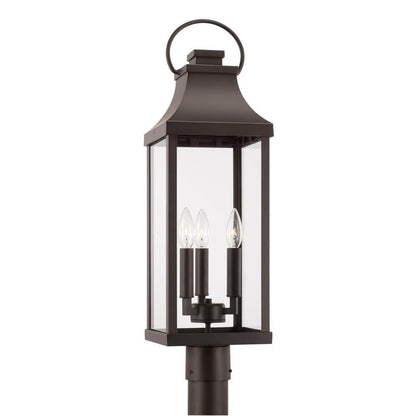 Capital Bradford Outdoor Post Lantern Oiled Bronze