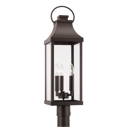 Capital Bradford Outdoor Post Lantern Oiled Bronze