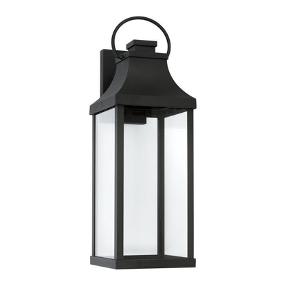 Capital Bradford Outdoor Wall Lantern, Black, 8"W, 1 Light