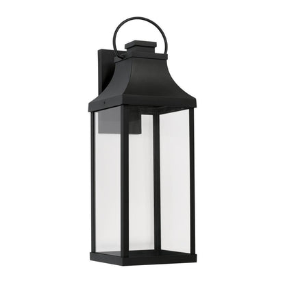 Capital Bradford Outdoor Wall Lantern, Black, 9"W, 1 Light