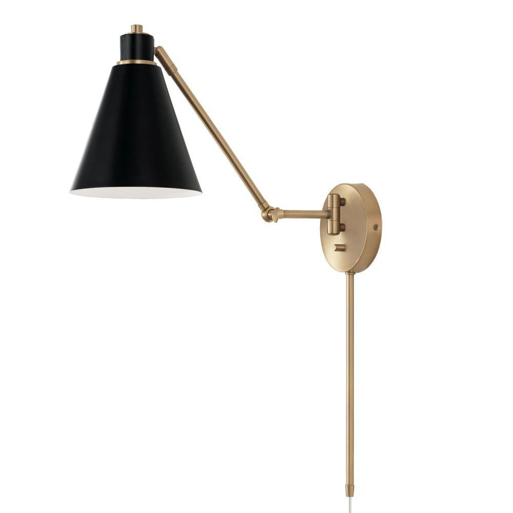 Capital Bradley Wall Sconce Aged Brass and Black