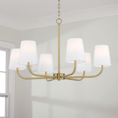 Capital Brody Chandelier, Aged Brass, 34.5"W