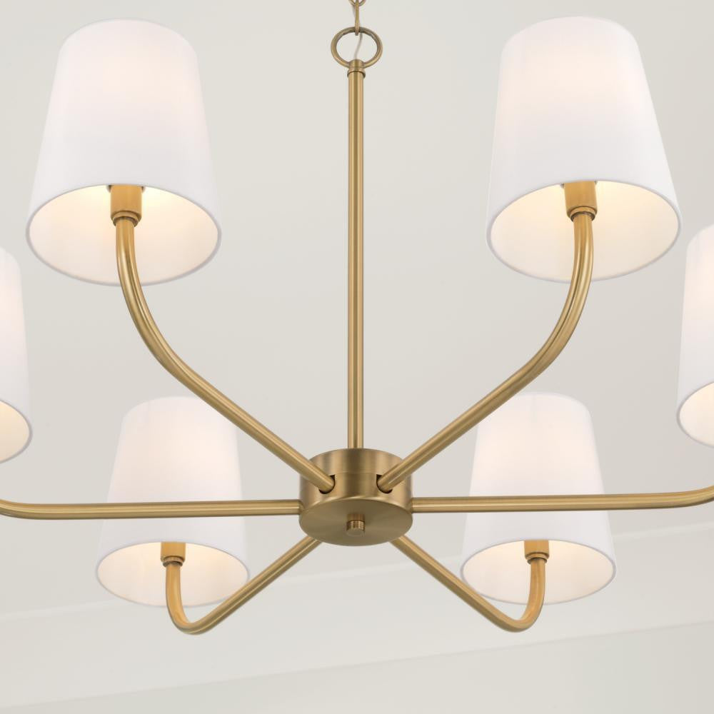 Capital Brody Chandelier, Aged Brass, 34.5"W