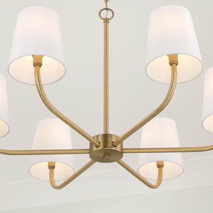 Capital Brody Chandelier, Aged Brass, 34.5"W
