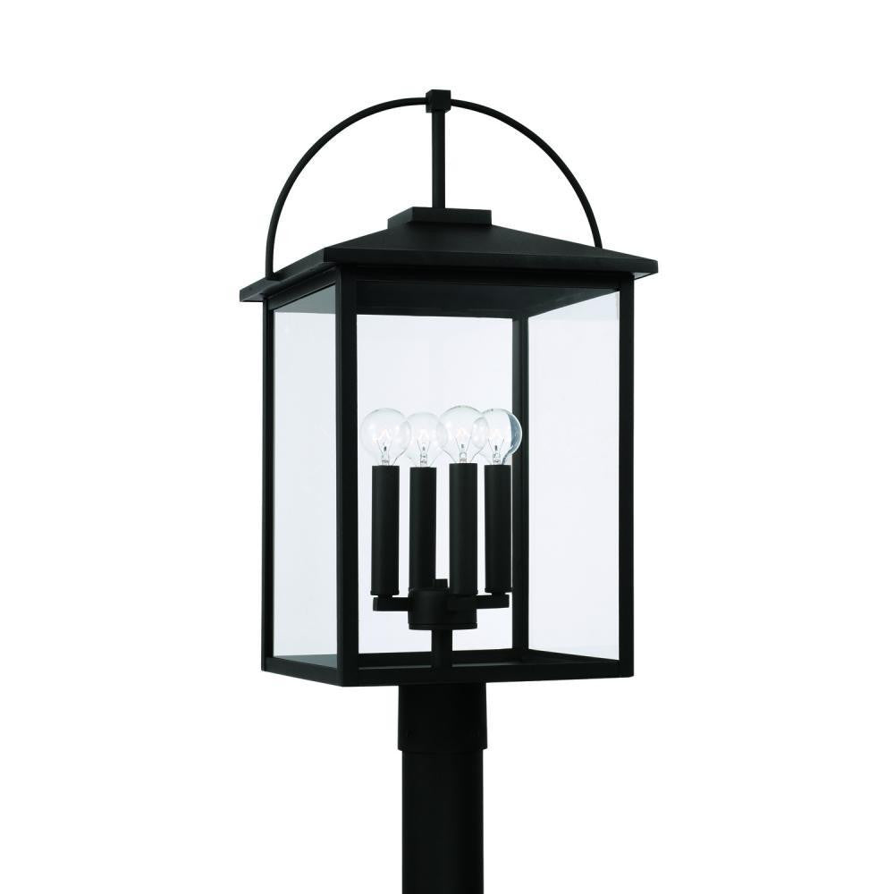 Capital Bryson Outdoor Post Lantern Black