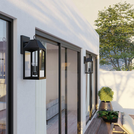 Capital Burton Outdoor Wall Lantern Black