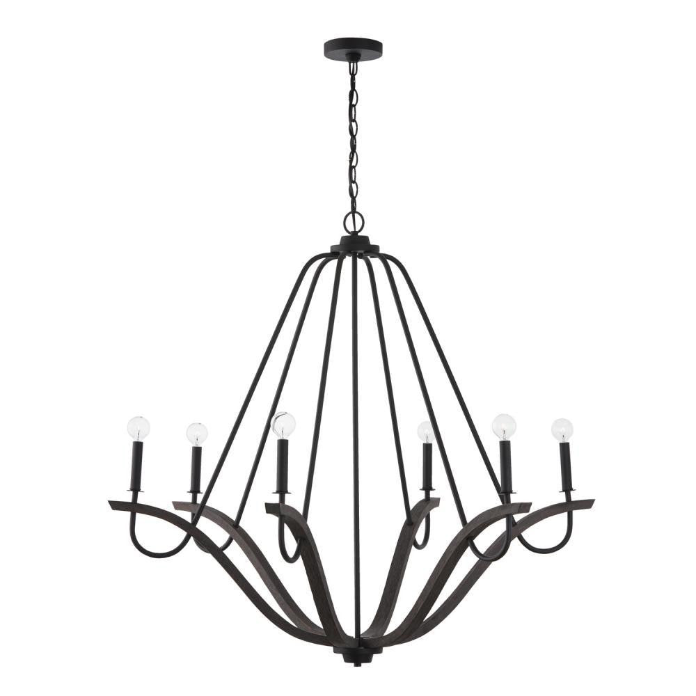 Capital Clive Chandelier Carbon Grey and Black Iron
